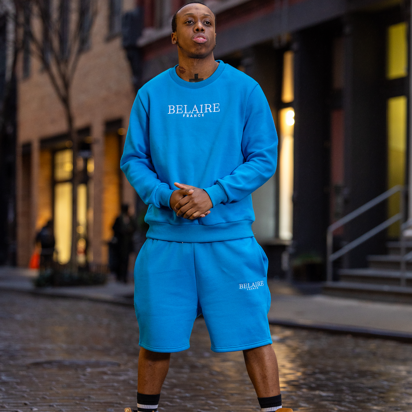 Luc Belaire Bleu Sweat Short